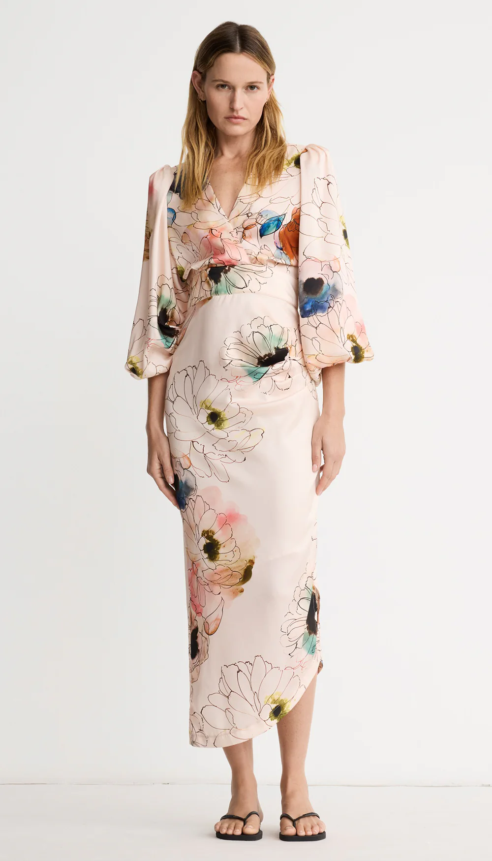 Asymmetrical Midi Dress