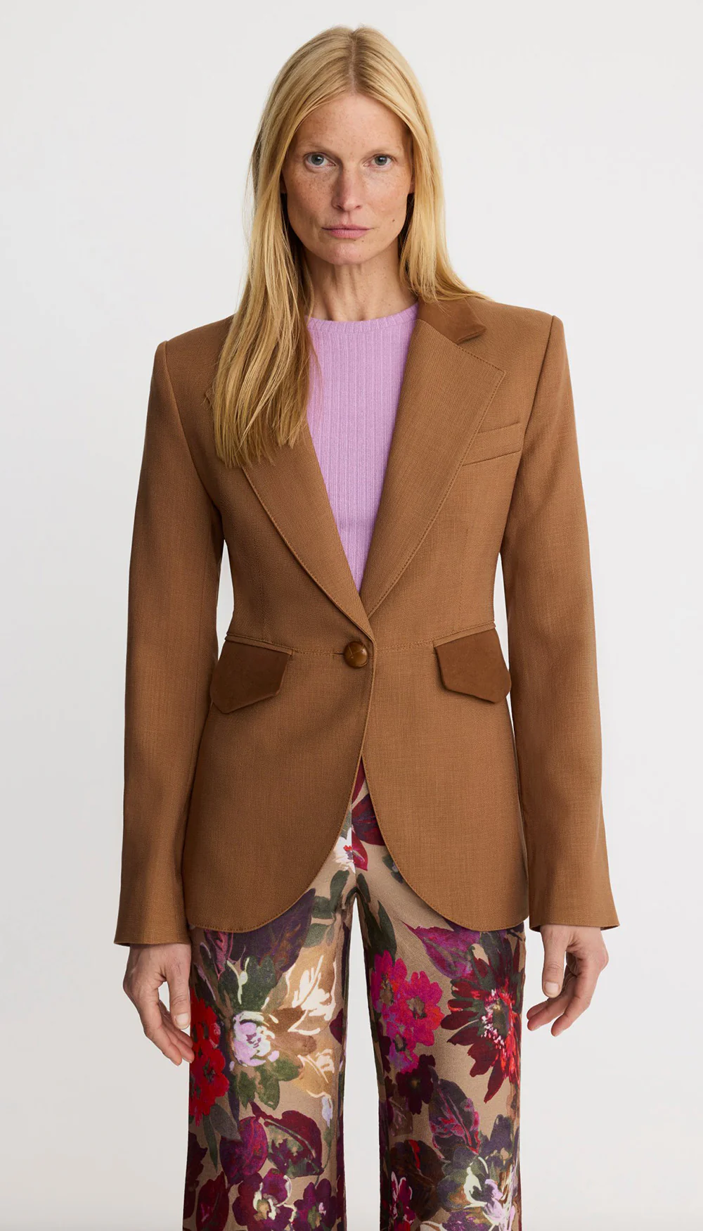 Blocked Seamed Blazer