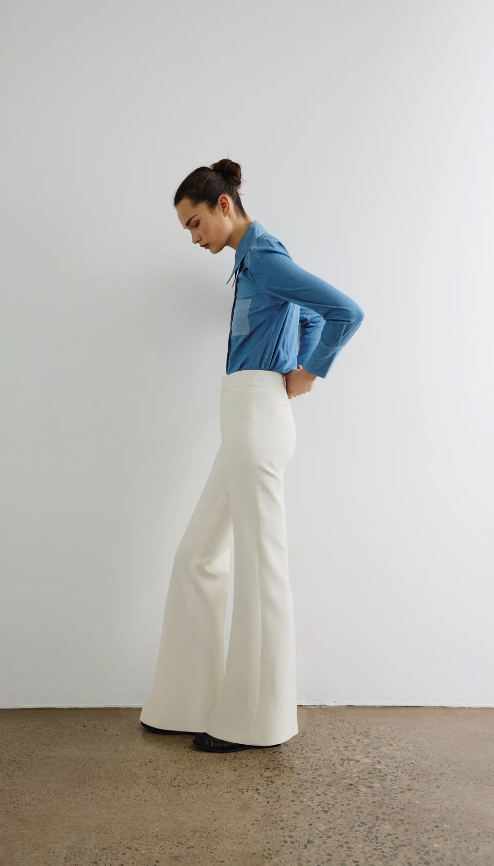Box Pleat Pocket Denim Shirt - Image 5