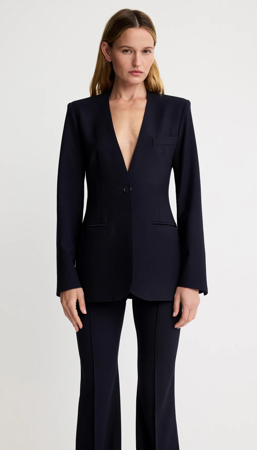 Collarless Blazer