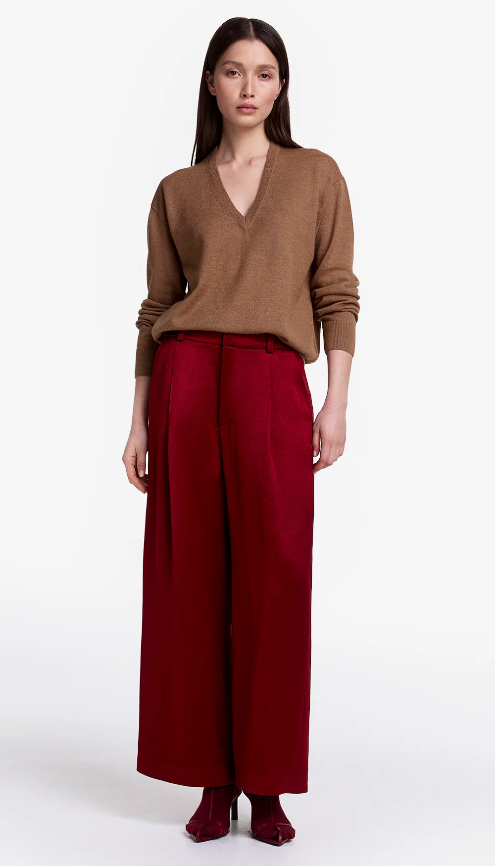 Cropped Pleated Trouser