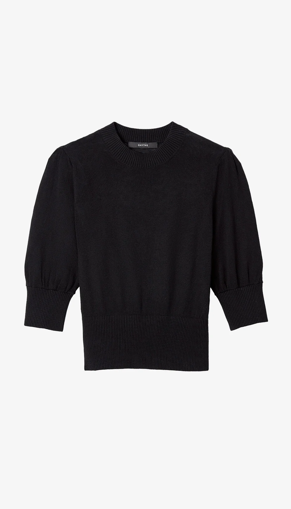 Cropped Pouf Sleeve Sweater - Image 3