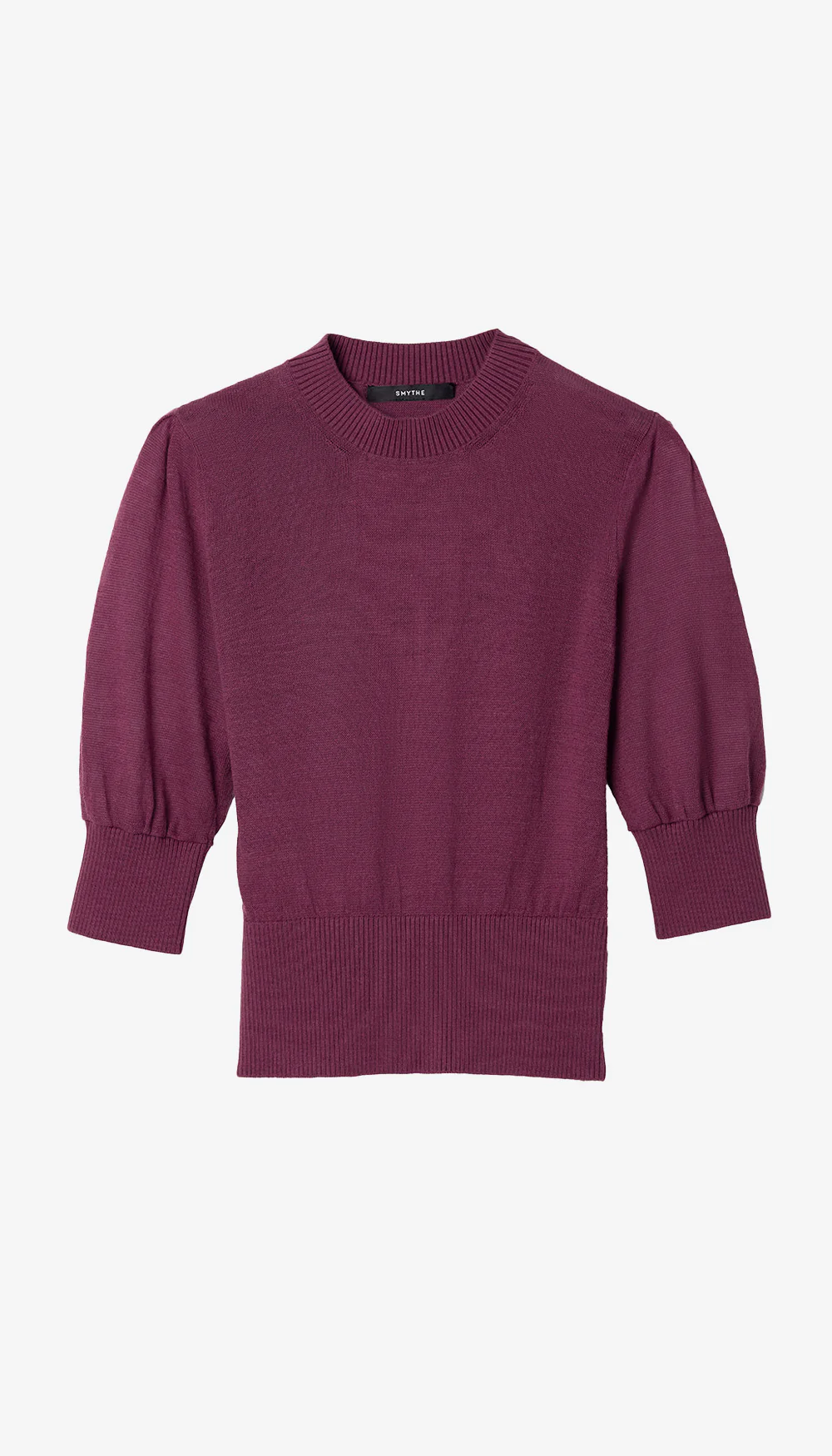 Cropped Pouf Sleeve Sweater - Image 4