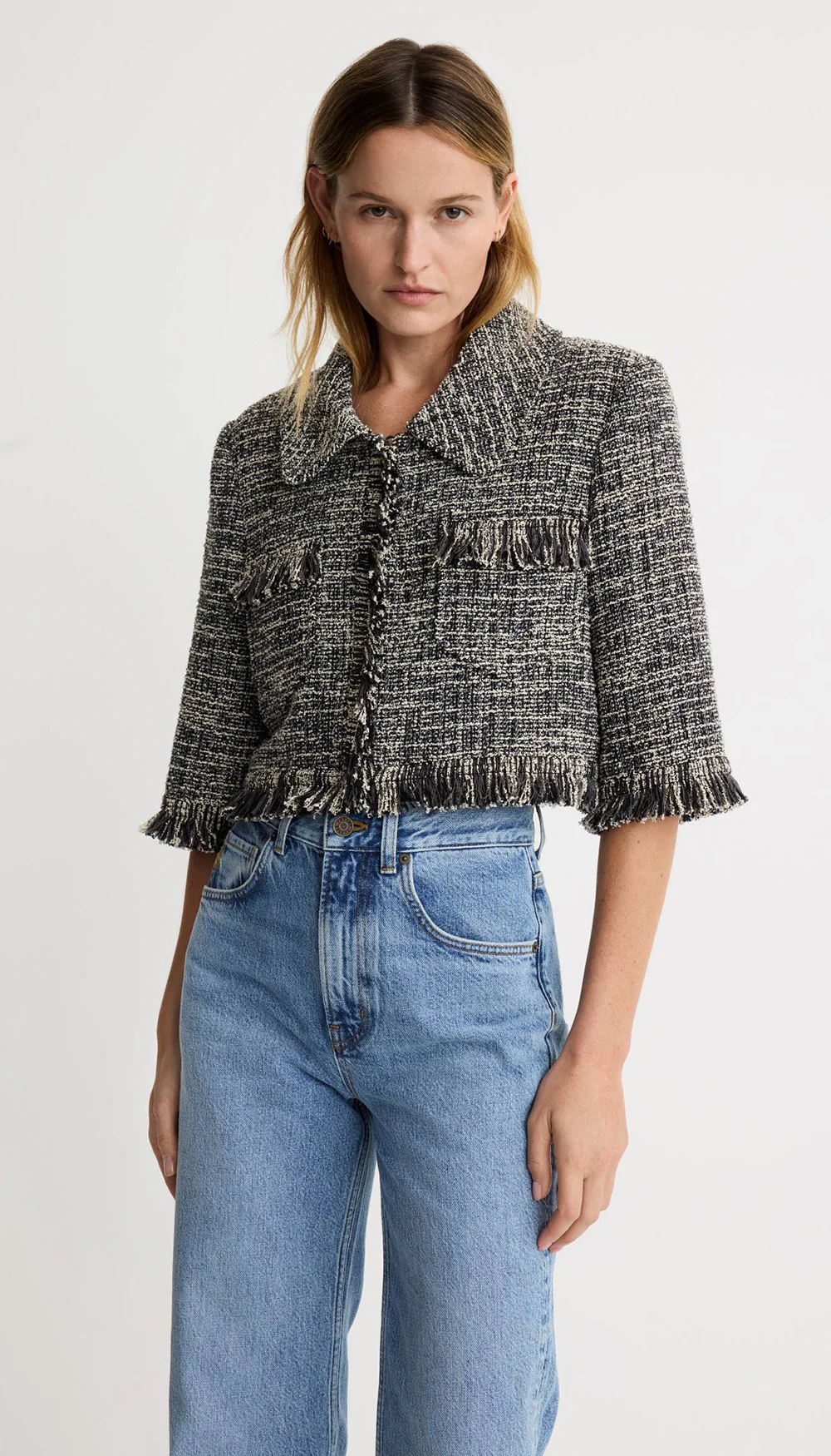 Cropped Sleeve Mini Jacket - Image 2