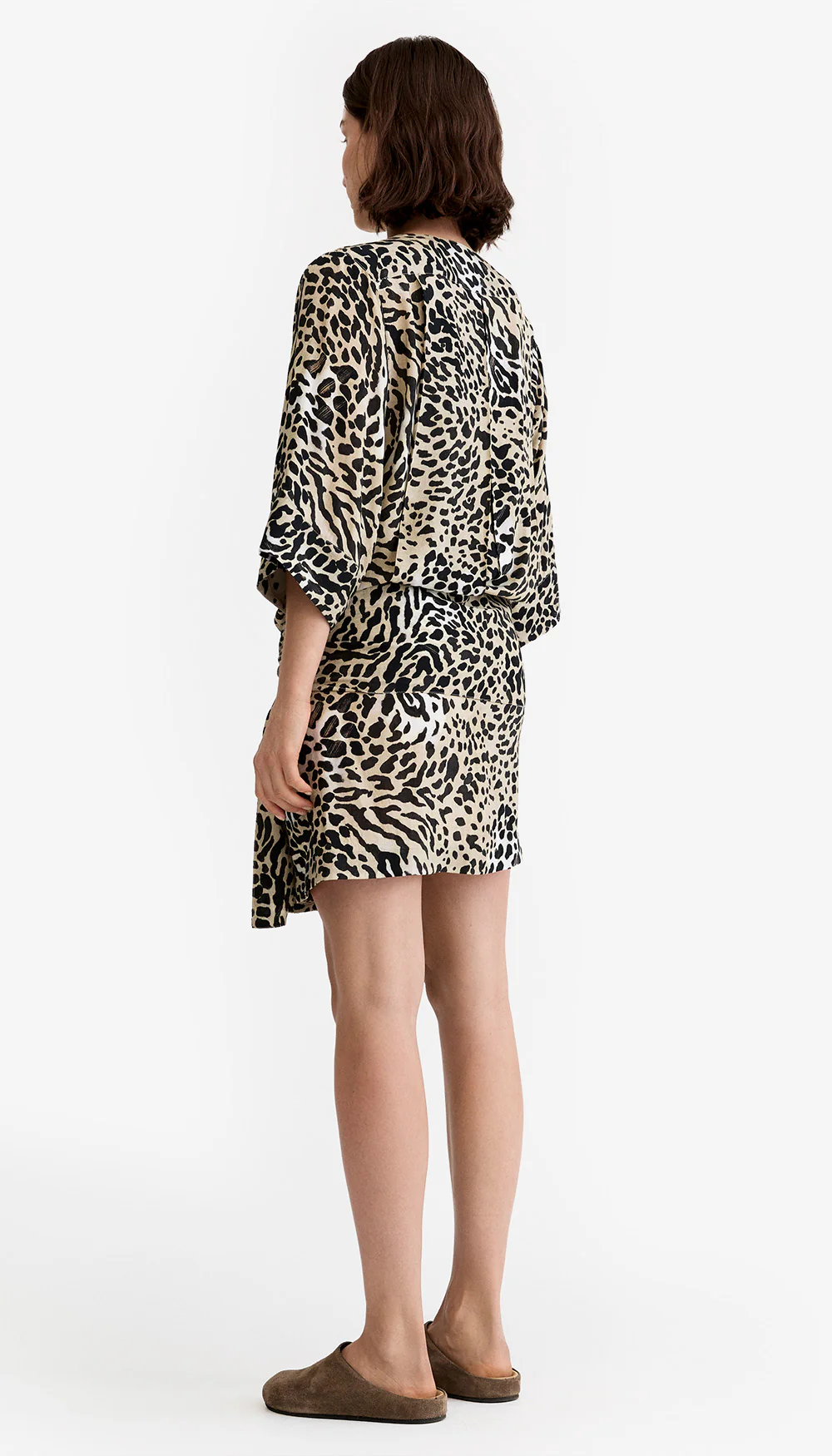 Drop Waist Mini Kimono Dress - Image 2