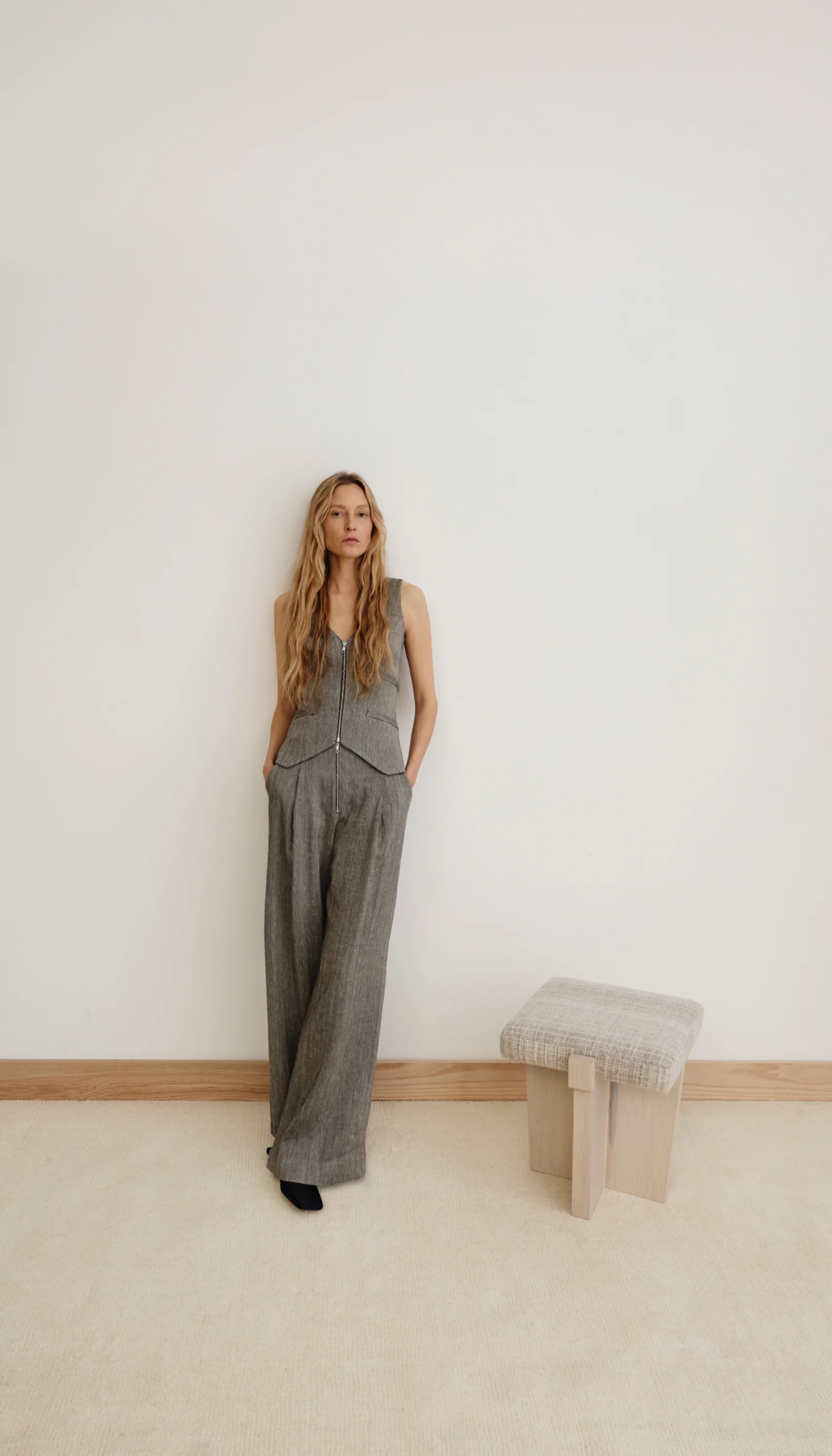 Exposed Zip Pleated Pant - Image 7