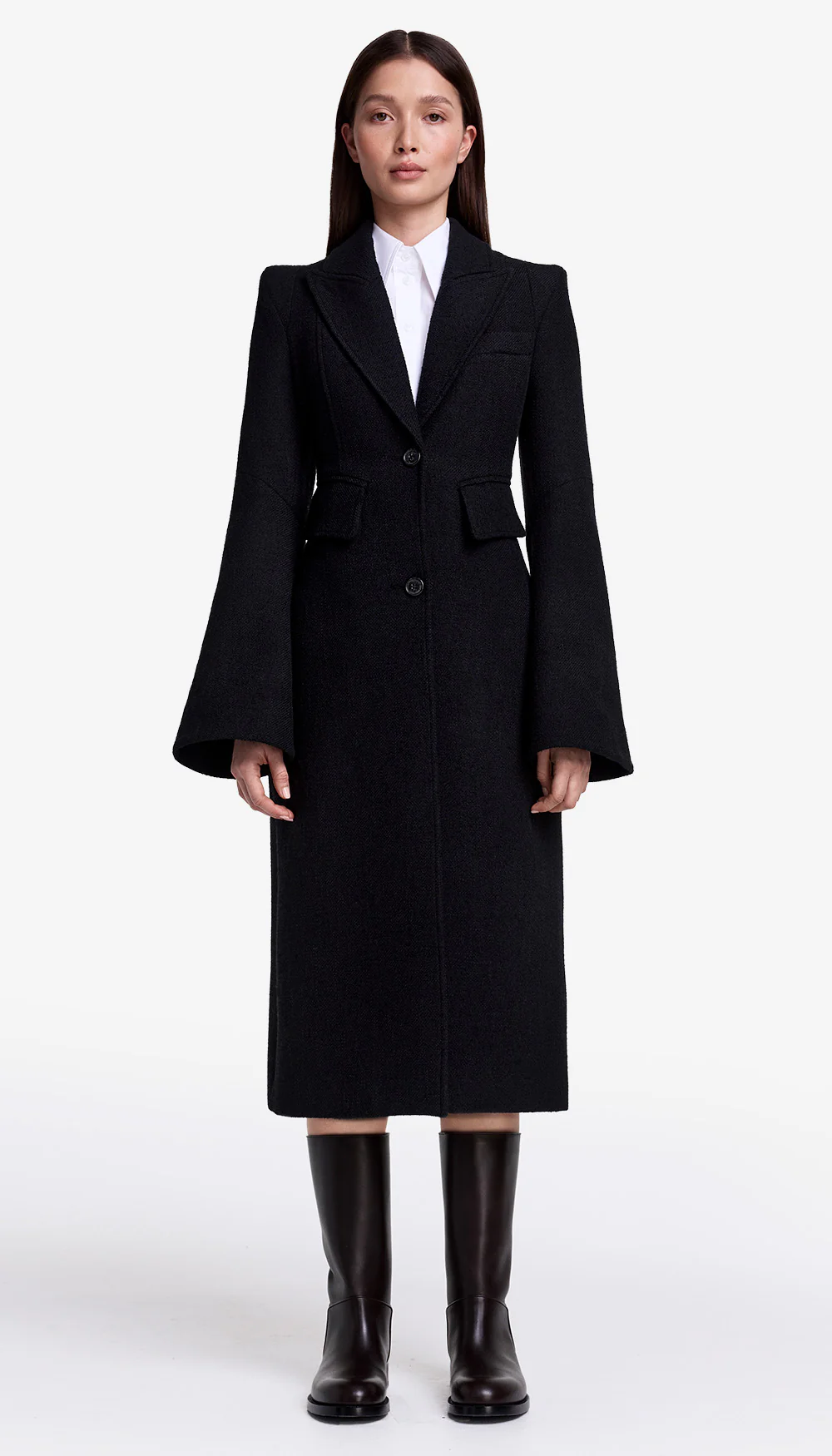 Pagoda Brando Trumpet Sleeve Coat