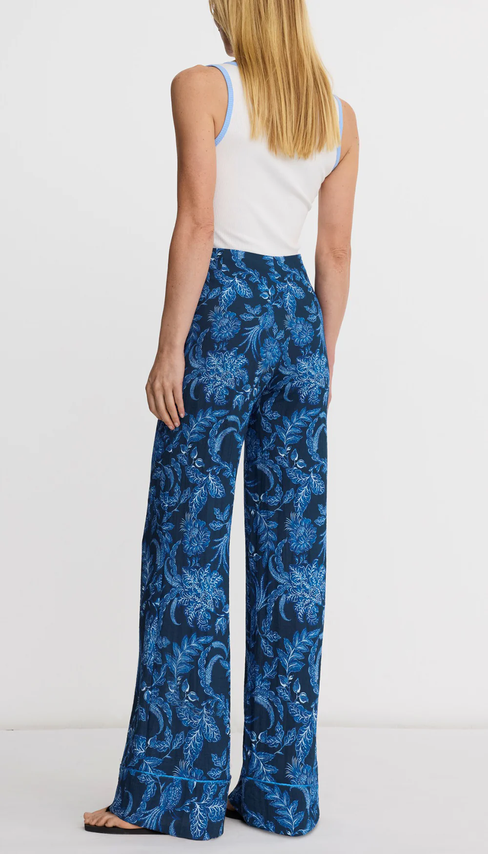 Piped Side Zip Palazzo Pant - Image 3
