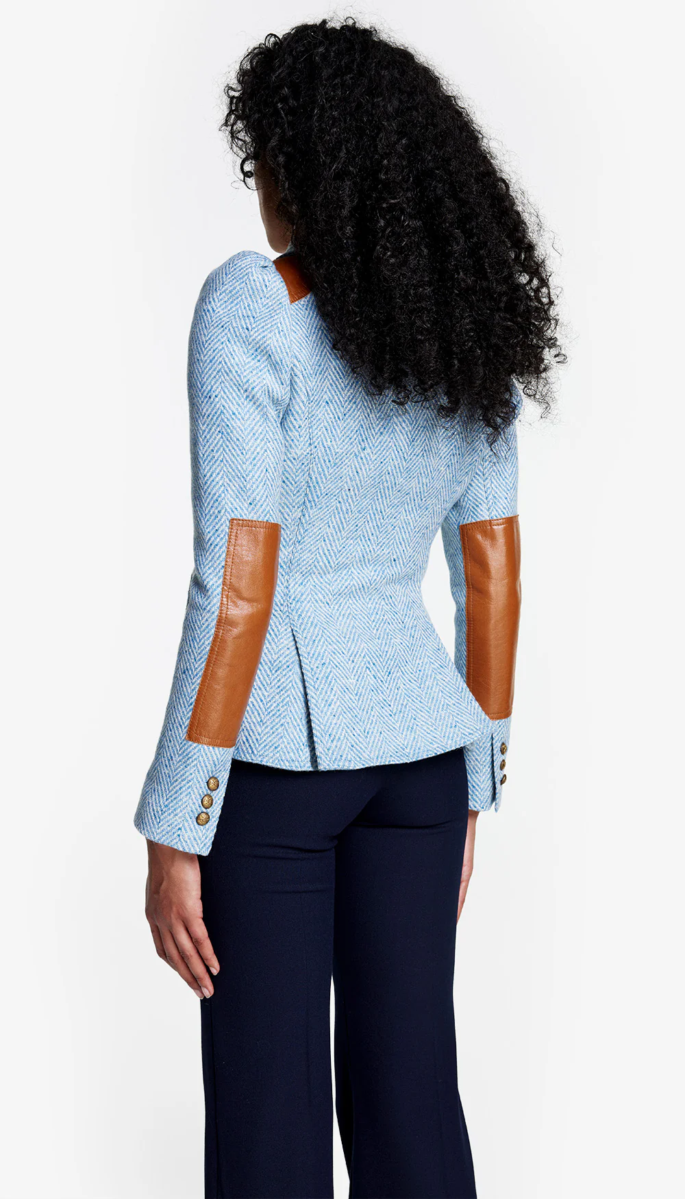 Rifle-Patch Pouf Sleeve One Button Blazer - Image 2