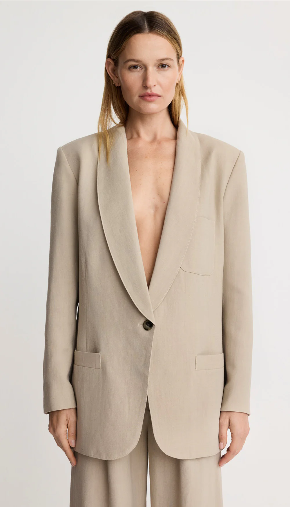 Shawl Collar Oversized Blazer