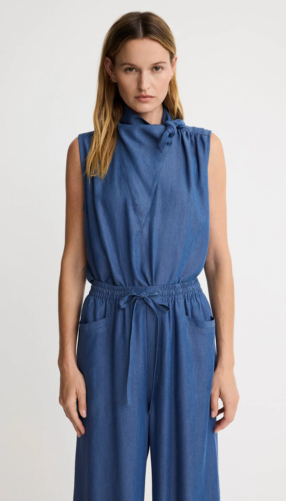 Sleeveless Bandana Neck Top