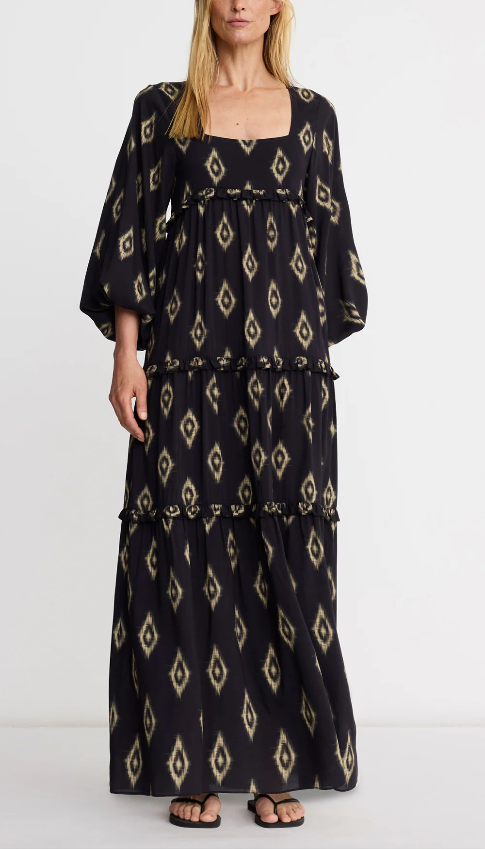 Square Neck Tiered Dress - Image 2