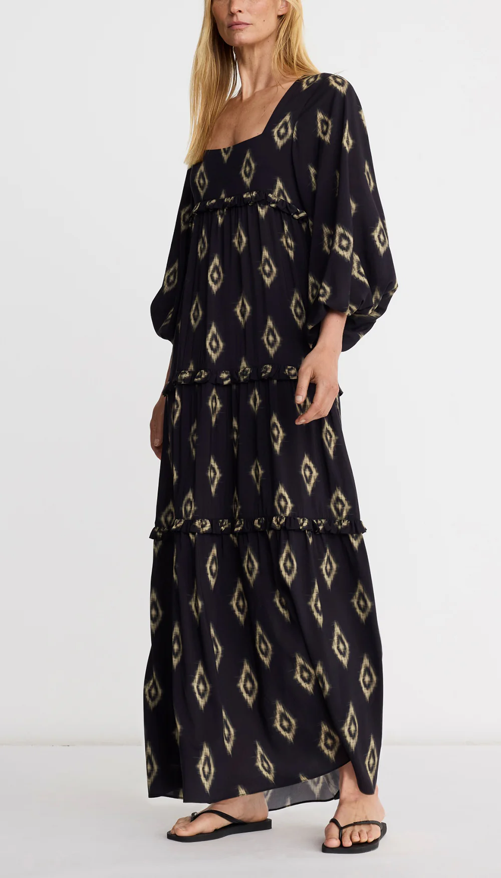 Square Neck Tiered Dress - Image 4