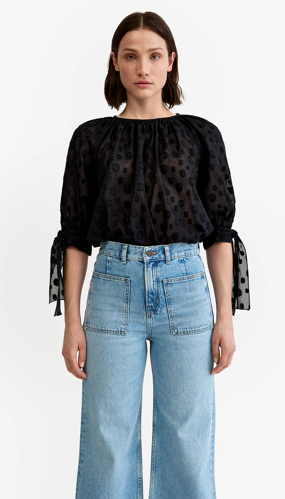 Tie Sleeve Blouse