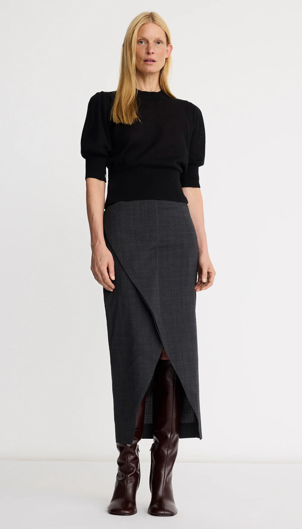 Two-Way Front Ruffle Skirt