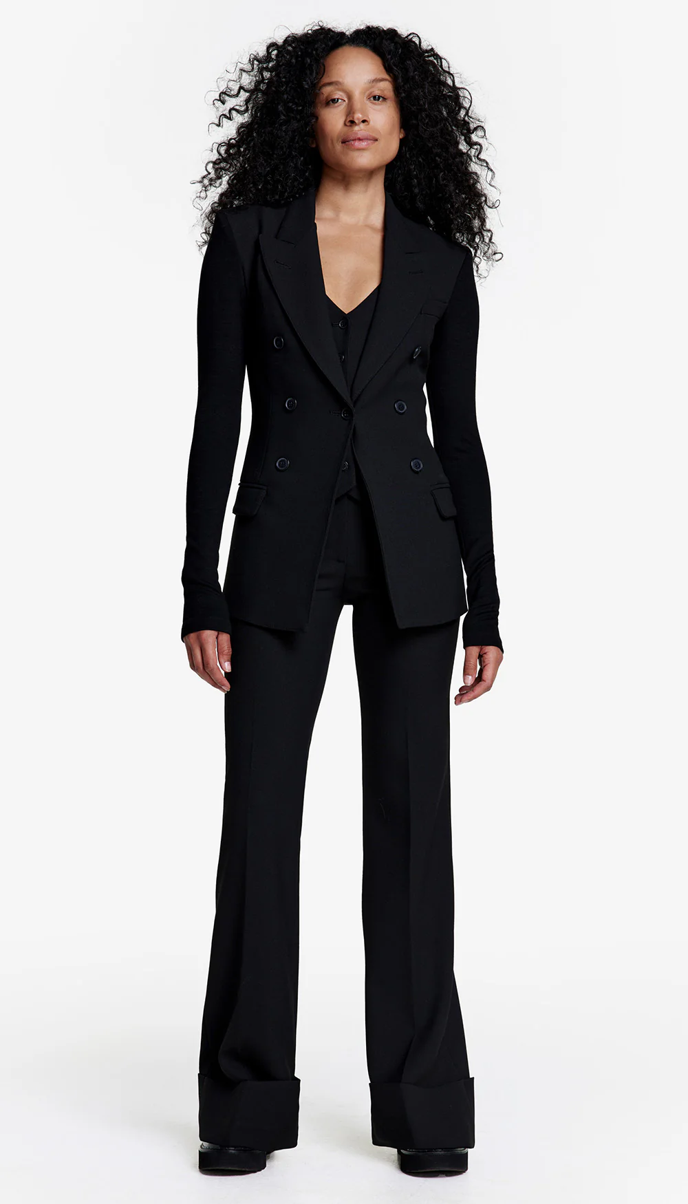 Wide Leg Cuffed Trouser - Image 2