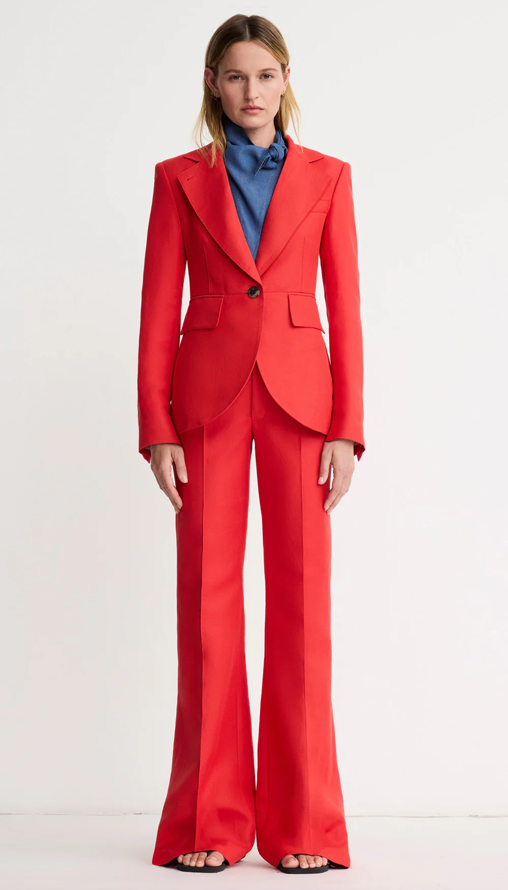 Wide Leg Pintuck Trouser - Image 2